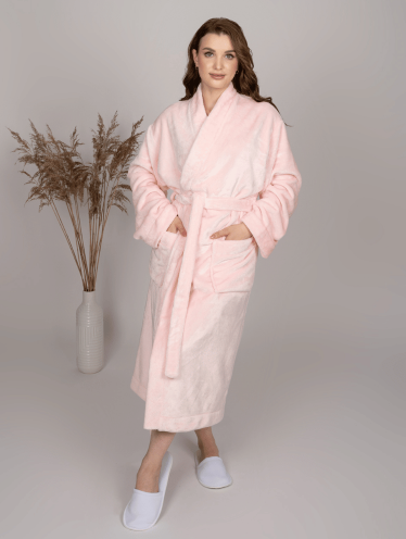 Халат плюшевый для гостиниц и спа, CHILA™ (розовый)