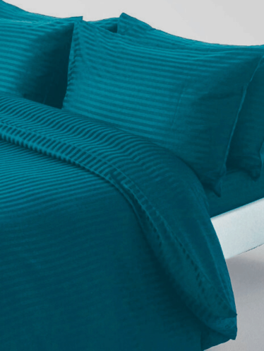 Пододеяльник Сатин-страйп, изумрудная