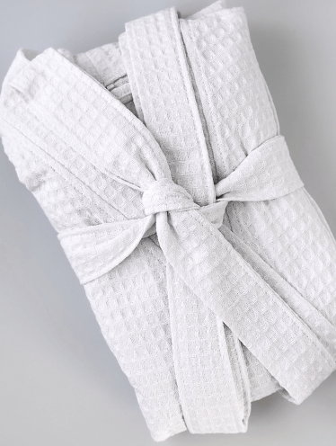 Вафельный халат для отелей и спа CHILA™ (белый)