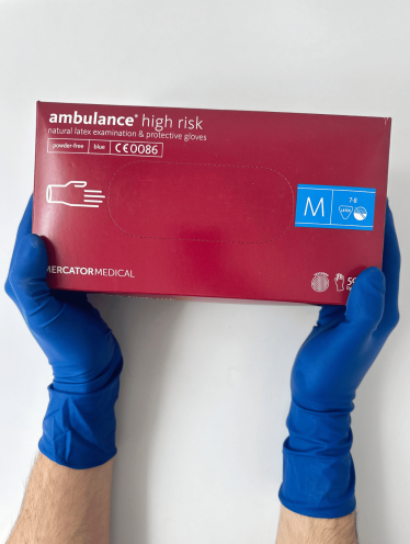 Рукавички латексні Mercator Ambulance High Risk (50 шт/уп)