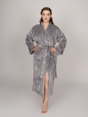 Халат плюшевый для гостиниц и спа, CHILA™ (серый)