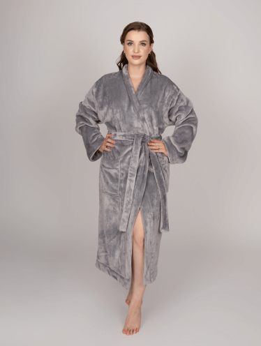Халат плюшевый для гостиниц и спа, CHILA™ (серый)