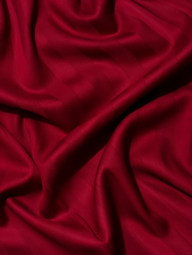 Простынь Сатин-страйп, бордо