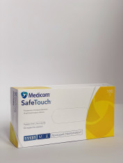 Перчатки виниловые, прозрачные Medicom (100 шт/уп) Safe Touch