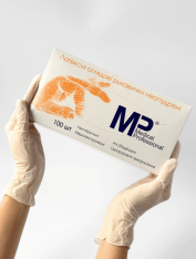 Перчатки латексные без пудры Medical Professional, 100шт
