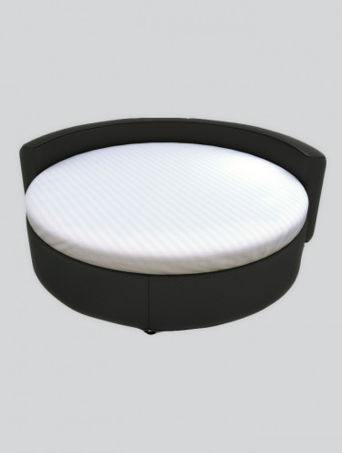 Простынь на круглую кровать Сатин-страйп, Белая