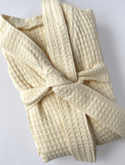 Вафельный халат для отелей и спа CHILA™ (кремовый)