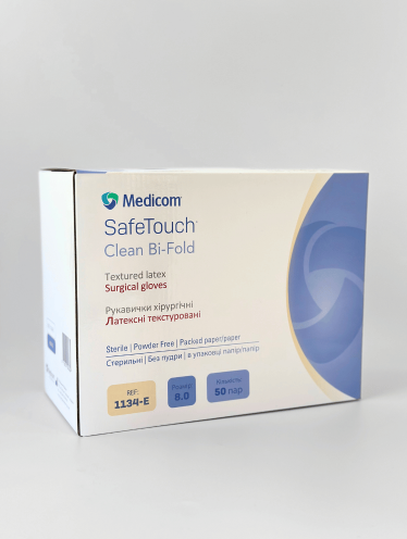 Перчатки стерильные без пудры, Medicom (50 пар/уп)