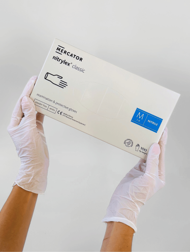 Перчатки нитриловые Mercator Classic (плотность 3,5г/м²) 100шт