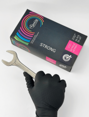 Рукавички нітрилові SanGig Strong (щільність 9 г/м²) 50 шт