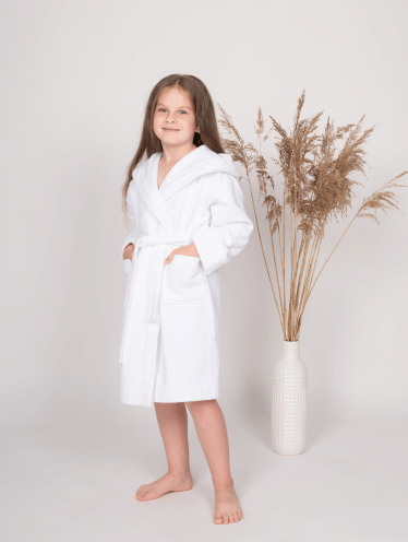 Халат детский махровый для отелей и спа CHILA™ (белый)