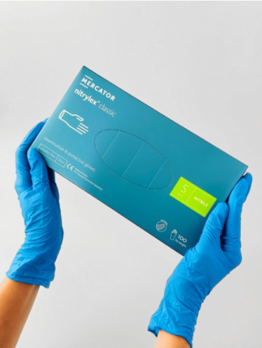 Перчатки нитриловые Mercator Classic (плотность 3,5 г/м²) 100 шт