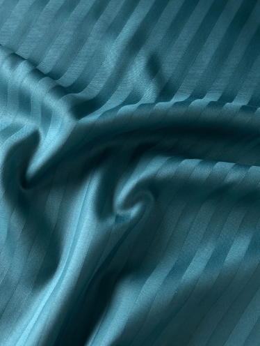 Простынь Сатин-страйп, изумрудная