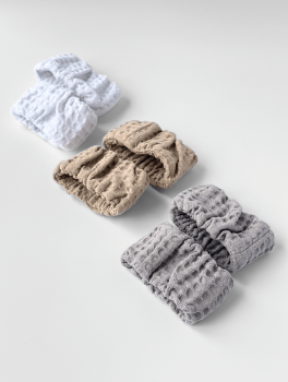 Напульсники, махровые, нарукавники для умывания, белые CHILA™