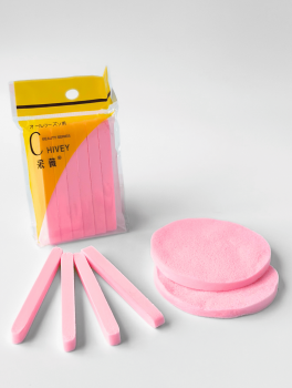 Спонж косметологический прессованный, розовый (12шт/уп)