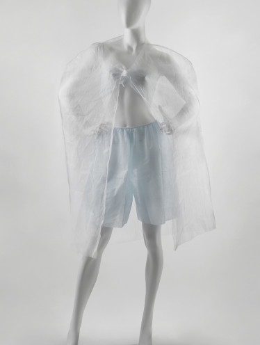 Накидка одноразовая на завязках (10 шт), белая