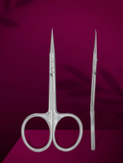 Ножницы профессиональные с крючком для кутикулы Staleks Pro Exclusive 21 Type 2 Magnolia