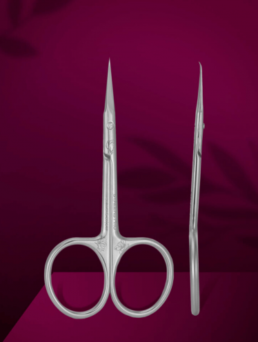 Ножницы профессиональные с крючком для кутикулы Staleks Pro Exclusive 21 Type 2 Magnolia