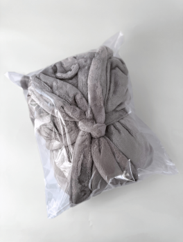 Халат плюшевый серый для гостиниц, размер L (48-50)