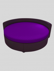 Простынь на круглую кровать 220 см, САТИН, Фиолетовая