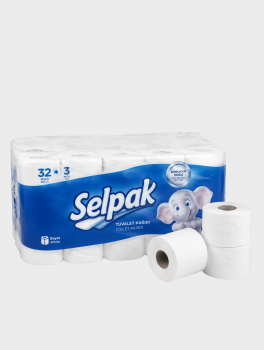 Туалетная бумага SELPAK 3-слойная, белая (32 шт/уп)
