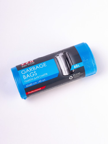 Пакеты для мусора 60л/40шт HD, PRO-Service (синие)