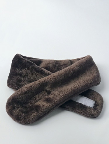 Косметическая повязка на голову с липучкой, коричневая