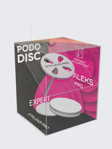 Педикюрный диск-основа (20 мм) Staleks Pro Pododisk M со сменными файлами 180 грит (5 шт)