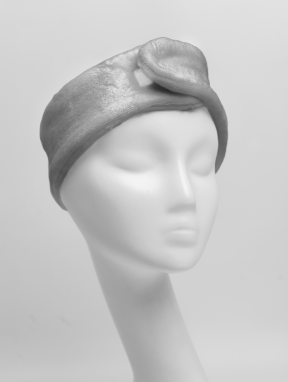 Косметична пов'язка на голову з липучкою, сіра