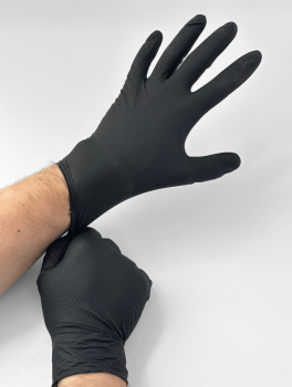 Перчатки нитриловые (размер XL) черные 9г SanGig Strong, 50 шт