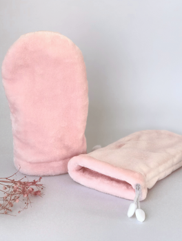 Перчатки для парафинотерапии, розовые