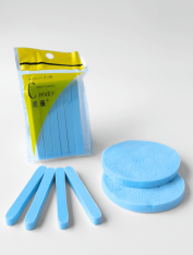 Спонж косметологический прессованный, голубой (12шт/уп)