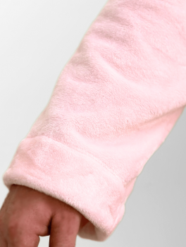 Халат плюшевий рожевий для готелів та спа, розмір XL (50-52)