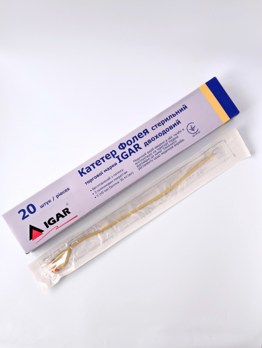 Катетер Фолея двухходовой 16FR, Igar (20 шт/уп)