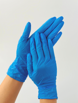 Перчатки нитриловые (размер XS) голубые 3,5 г Nitrylex CLASSIC, 100шт/уп