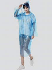 Плащ дождевик полиэтиленовий сплошной з капюшоном (1шт)