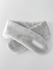 Косметическая повязка на голову с липучкой, светло-серая