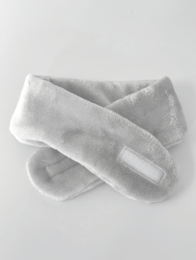 Косметическая повязка на голову с липучкой, светло-серая