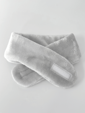 Косметична пов'язка на голову з липучкою, світло-сіра