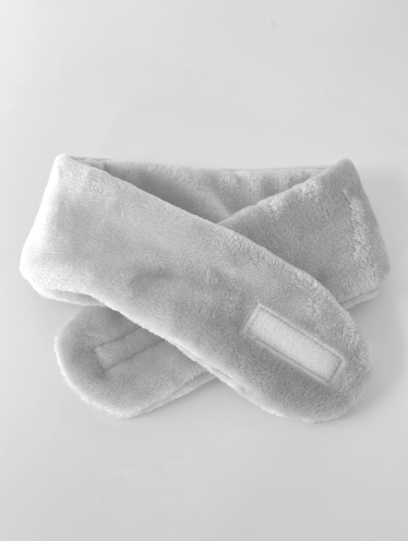 Косметическая повязка на голову с липучкой, светло-серая