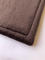 Коврик для ног (60х40 см) велсофт, коричневый