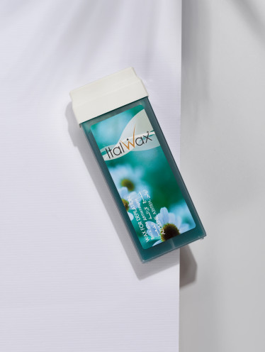 Воск в кассетах Italwax классический прозрачный, Азулен (100мл)