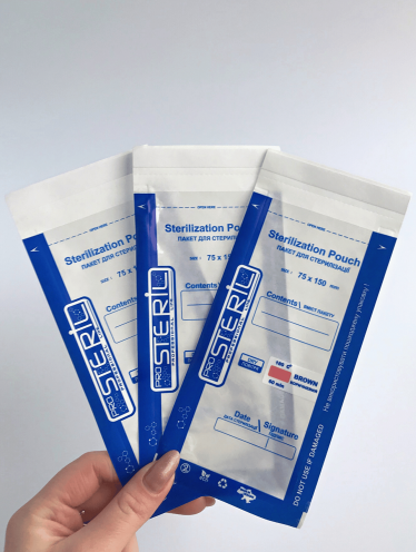 Крафт-пакеты 75х150 мм прозрачные комбинированные ProSteril (100 шт)