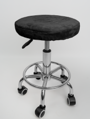 Чехол на стул для мастера (плюшевый), черный