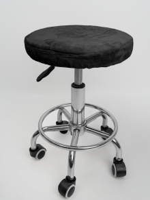 Чохол на стілець для майстра (плюшевий), чорний