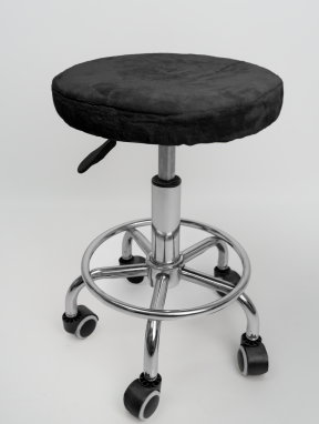 Чехол на стул для мастера (плюшевый), черный