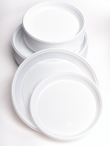 Тарелка одноразовая d=16см белая (50 шт/уп)