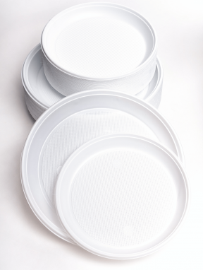 Тарелка одноразовая d=16см белая (50 шт/уп)