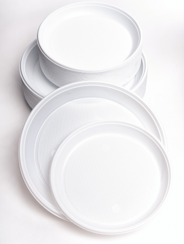 Тарелка одноразовая d=16см белая (50 шт/уп)