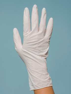 Перчатки латексные без пудры (плотность 5,5г/м²) HOFF MEDICAL, 100 шт/уп, размер L